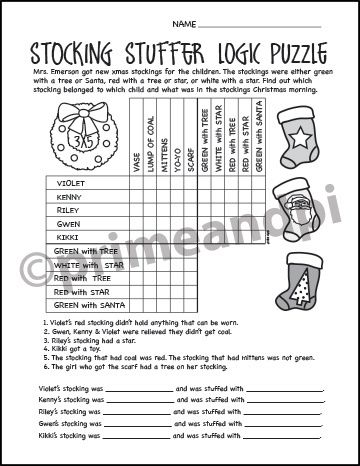 Logic puzzles promote critical thinking. This set of 8 logic grid puzzles come in 3 levels, perfect for young beginners or advanced upper elementary students. Cute graphics and answer keys make it perfect for early finishers or those restless days where the kids can't are too excited to focus. Christmas Logic Puzzles Free, Christmas Logic Puzzles, December Stem, Logic Puzzles For Kids, Logic Puzzles Brain Teasers, Grid Puzzles, Logic Problems, New Year's Eve Activities, Geometry Activities