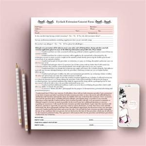 Eyelash Extension Application Form Lash Extension Form | Etsy Lashing Business, Liability Waiver, Lash Extension Training, Eyelash Extension Training, Intake Form, Lash Studio, Eyelashes Extensions, Eyelash Technician, Eyelash Logo