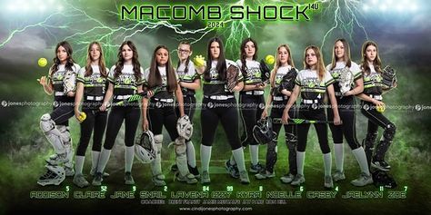 4x8 Macomb Shock BANNER 2024 - Team Sport Banner Samples - cjonesphotos Softball Team Photos, Softball Team Pictures, Softball Posters, Softball Team Banners, Baseball Team Banner, Softball Banner, Softball Photos, Team Banners, Banner Sample