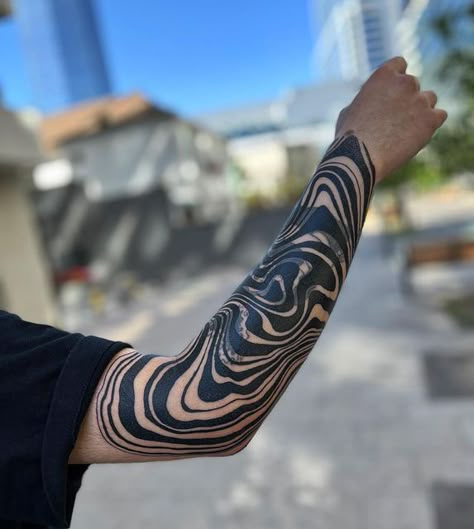 @eliasjeis on Instagram: "#Suminagashi #Tattoo #LiquidSound" Black Out Line Tattoo, Sunimagashi Tattoo, Black Waves Tattoo, Blastover Tattoo Sleeve, Best Coverup Tattoo Designs, Abstract Pattern Tattoo, Suminagashi Tattoo Ideas, Abstract Forearm Tattoo, Sumigashi Tattoo