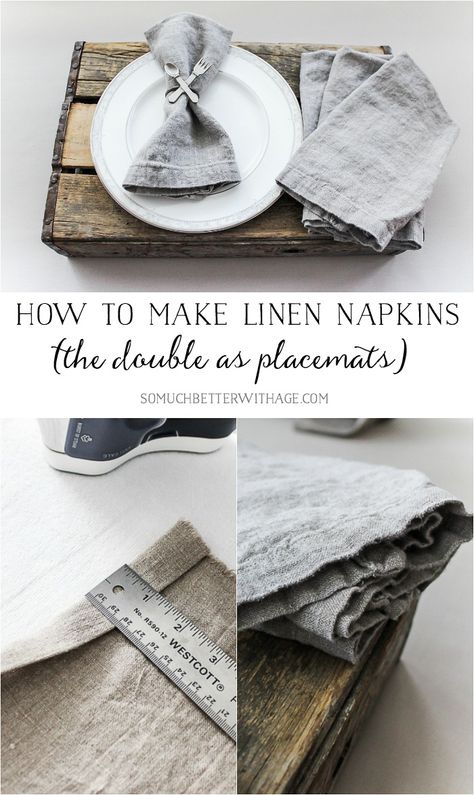 Diy Napkins, Beginner Sewing Projects Easy, Leftover Fabric, Sewing Table, Sewing Projects For Beginners, Easy Sewing Projects, Straight Lines, Love Sewing, Linen Placemats