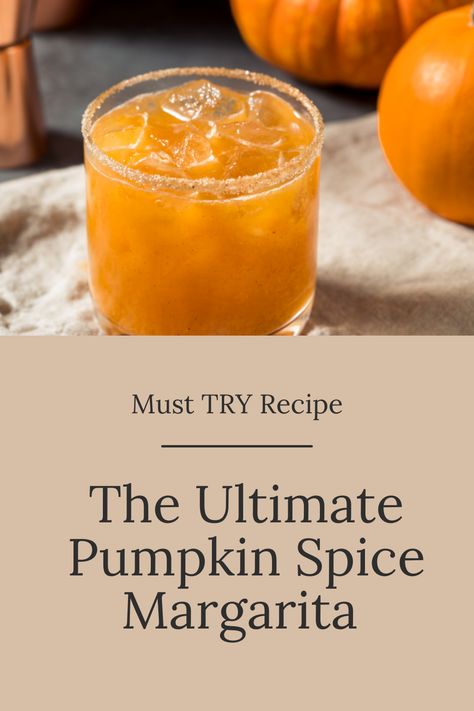 pumpkin spice margarita Pumpkin Spice Margarita, Autumn Beverages, Friendsgiving Feast, Leftover Pumpkin, Pumpkin Butter, Fall Cocktails, Margarita Recipe, Fall Spices, Halloween Drinks