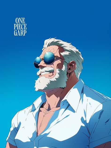 Garp: The Legend Levels Up Hold the phone! Garp's proving legends never go out of style. Those sunglasses? Timeless. A must-see classic twist on our favorite Marine. Anime Print- Anime Art - Anime Poster Gray Anime, Girls Tattoo, One Piece World, One Piece Cartoon, One Piece Wallpaper Iphone, One Peice Anime, One Piece Drawing, One Piece Comic, One Piece Pictures