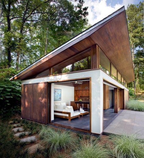 Skillion Roof, A Small House, Building A Shed, Shipping Container Homes, House Roof, Style At Home, Ideas Pictures, Plan Design, Open Floor