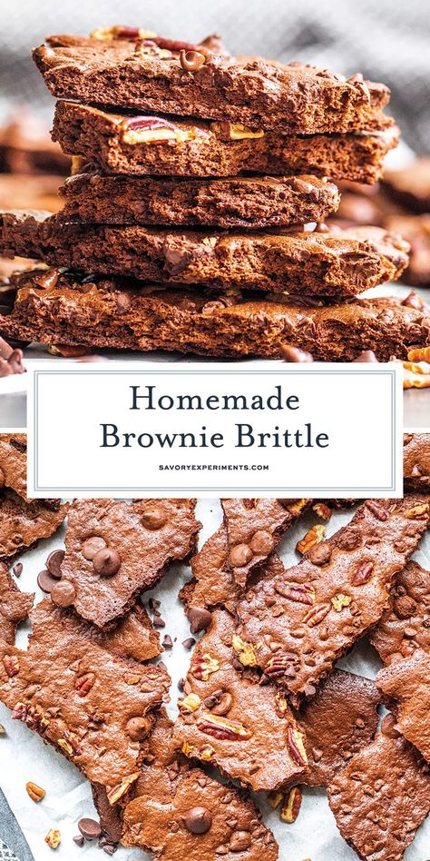 Healthy Brownie Brittle, Homemade Brownie Brittle, Diy Brownie Brittle, Brownie Bark Recipe, Healthy Brittle Recipes, Brownie Brittle Recipe Homemade, How To Make Brownie Brittle, Homemade Brittle Recipes, Christmas Brittle Recipes