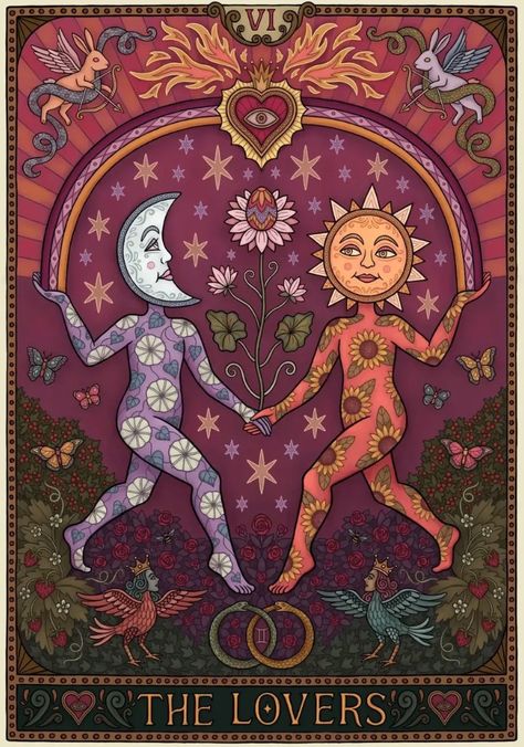 Lovers Card Tarot, The Lovers Tarot Art, The Lovers Tarot Meaning, Fyodor Pavlov Tarot, Tarot The Lovers, Lovers Tarot Card, The Lovers Tarot Card, The Lovers Tarot, Tarot Meanings