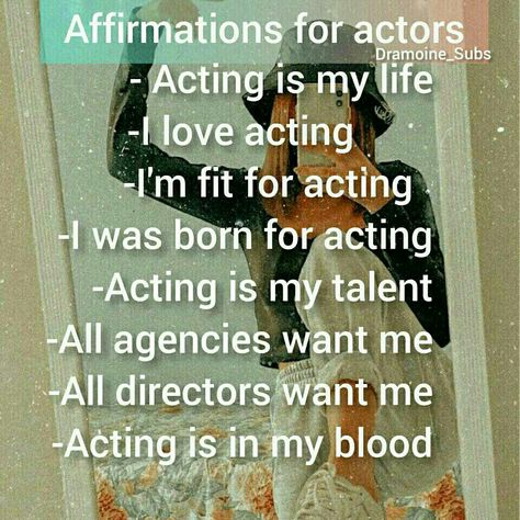 #actorsaffirmations #actorsmindset Acting Affirmations, Dream Vision Board, Good Life Quotes, Life Is Good, Vision Board, Acting, Affirmations, Life Quotes, Actors