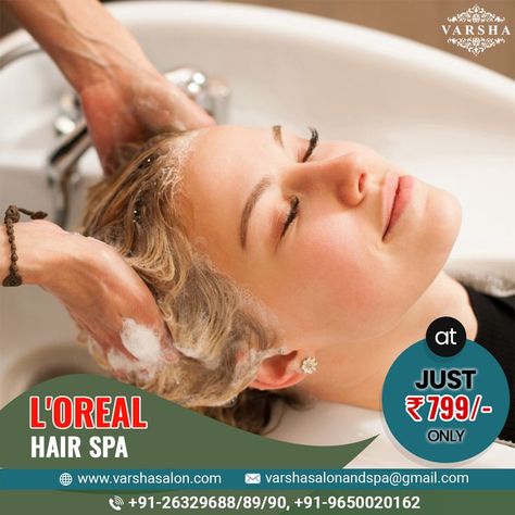 We nourish and condition your hair with ingredients that help reverse the damage and boost #hair health, leaving you with hair that feels like it has never been through any kind of damage. Gather your #friends and avail of the #amazing #exclusive offer on our L’oreal Hair Spa #treatments. Book Now Appointment: https://bit.ly/3d4hesS #varshaunisexsalon #loreal #HairSpaTreatment Book Now Appointment, Biodata Format, Loreal Hair, Salon Pictures, Beauty Posters, Beauty Spot, Hair Spa, Beauty Parlor, Spa Offers