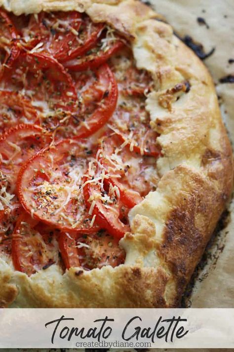 Tomato Galette createdbydiane.com Savory Galette, Tomato Galette, Tomatoes And Cheese, Tomato Pie Recipe, Blueberry Cobbler Recipes, Sliced Tomatoes, Homemade Pie Crust Recipe, Fresh Tomato Recipes, Galette Recipe