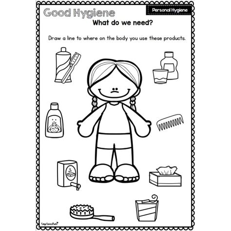 Germs Lesson Plan Preschool, Good Habits Worksheet For Kindergarten, Good Habits Worksheet, Healthy Habits Worksheet, Personal Hygiene For Kids, Hygiene Worksheets For Kids, Healthy Habits Kindergarten, Science Kindergarten Worksheets, Germs Lessons