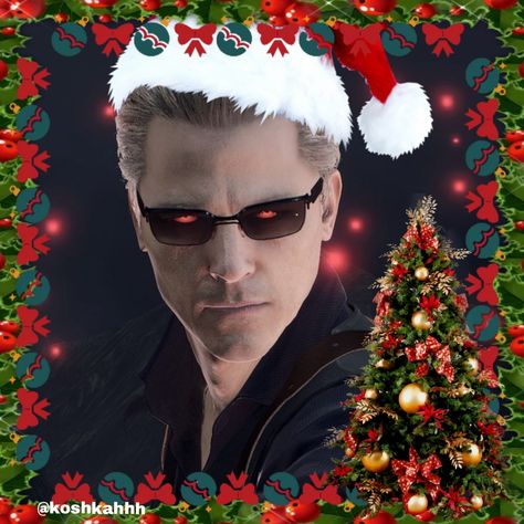 Resident Evil Christmas, Pfp Resident Evil, Resident Evil Icons, Resident Evil Wesker, Miles Edgeworth, Christmas Pfp, Albert Wesker, Never Mind, Ace Attorney