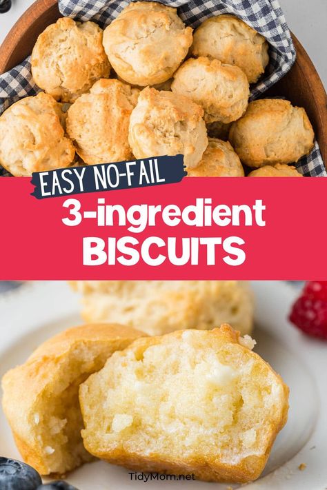 Experience the comforting taste of Southern hospitality with these homemade biscuits made with mayonnaise, baked effortlessly in a muffin pan. This easy biscuit recipe requires just 3 ingredients. In just 20 minutes, you'll be greeted with golden, fluffy biscuits to complement any meal. Hello to simple, friendly flavors that warm the heart and soul. PRINTABLE RECIPE at TidyMom.net Biscuit Recipe With Mayonnaise, Mayonnaise Biscuits Simple, Mayo Biscuits Recipes, Mayonnaise Biscuits Recipes, Mayonnaise Muffins Recipe, Mayo Muffins, Mayonnaise Muffins, Biscuits No Buttermilk, Mayo Biscuits