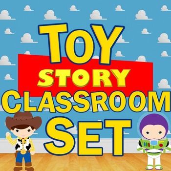 Toy Story Classroom Set Toy Story Classroom Transformation, Toy Story Bulletin Board, Story Classroom Theme, Toy Story Classroom Theme, Disney Classroom Theme, Mickey Mouse Classroom, Cubby Tags, Toy Story Room, Attendance Chart