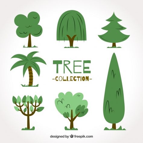 About Trees, Print Design Template, Cartoon Trees, Graphic Design Infographic, Vector Trees, Infographic Illustration, Forest Illustration, Prints Design, Colorful Trees