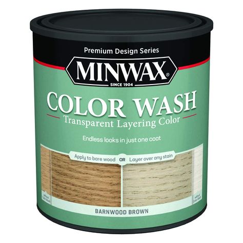 Minwax 404140000 Wash Transparent Layering Color, Barnwood Brown - - Amazon.com Color Washed Wood, Minwax Wood Stain, Minwax Colors, Doors And Trim, Interior Wood Stain, Water Based Wood Stain, Cabinets Doors, Unfinished Furniture, Minwax Stain