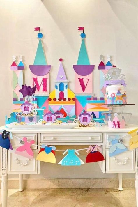 Don't miss this beautiful princess birthday party! The dessert table is so sweet! See more party ideas and share yours at CatchMyParty.com #catchmyparty #partyideas #princess #princessparty #girlbirthdayparty Disney Princess Birthday Party Decor, Princess Birthday Party Decorations Diy, Disney Princess Birthday Party Ideas, Disney Princess Decorations, Birthday Disney Princess, Disney Princess Party Decorations, Megan 4, Disney Princess Theme Party, Princess Birthday Party Ideas