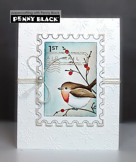 Penny Black Stamps Cards, Black Christmas Cards, Winter Collection 2023, Postal Art, Black Cards, Penny Black Cards, Slimline Cards, Penny Black Stamps, Black Designs