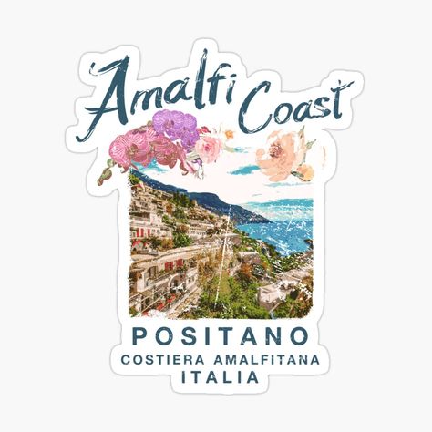 Italy Stickers, Positano Italy Amalfi Coast, Cliff View, Italy Positano, Top Honeymoon Destinations, Travel Journal Cover, Italian Pattern, Hawaii Things To Do, Italian Architecture