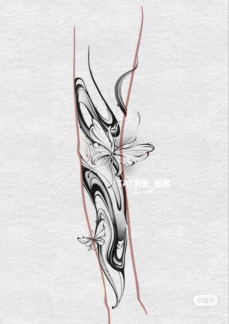 Sleeve Tattoo Filler Ideas, Ink Spill Tattoo, Tattoo Filler Ideas For Women, Chest Tattoo Abstract, Swirl Tattoo, Small Neck Tattoos, Abstract Tattoo Designs, Petit Tattoo, Tattoo Filler