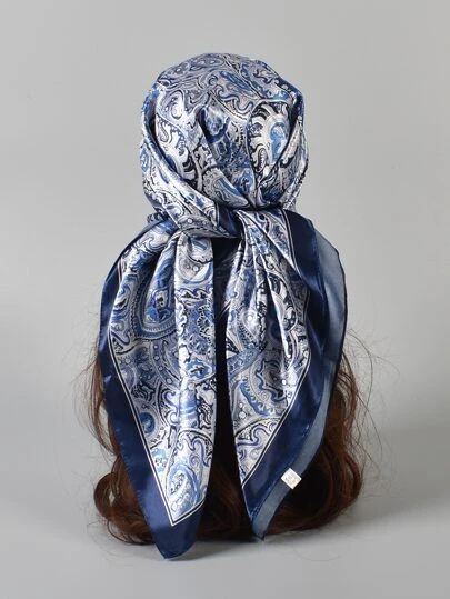 Bridgerton Shifting, Orange Trends, Wild Rags, Blue Bandana, Paisley Bandana, Silk Bandana, Head Scarf Styles, Head Scarves, Brown Cat