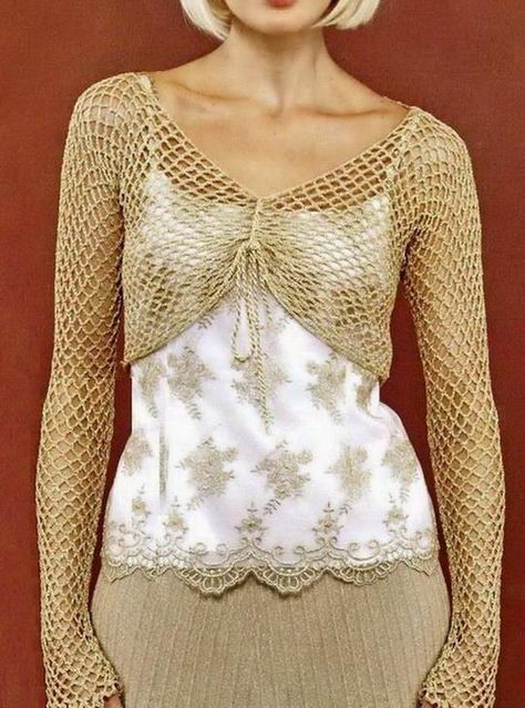 Crochet Caplet, Crochet Shrug Pattern Free, Crochet Shrug Bolero, Diy Crochet Top, Crochet Bolero Pattern, Crochet Blouse Pattern, Crochet Waistcoat, Bolero Pattern, Crochet Summer Dresses