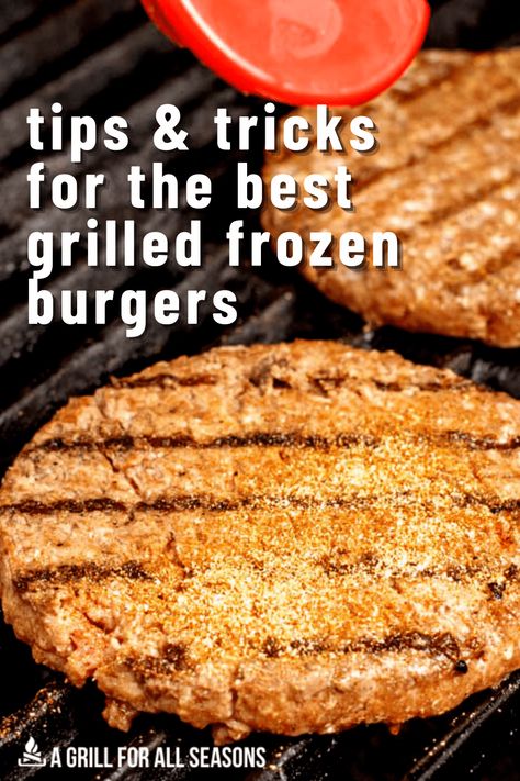 Knowing how to grill frozen burgers is key to being king of the grill! Turn frozen burgers into gourmet delicious bites with little effort. From bacon swiss burgers to a New Jersey classic, knowing how to grill frozen burgers will have all your guests coming back for seconds. Frozen Burger Recipes, Frozen Burger Patties Recipes, Frozen Hamburger Patties Recipes, Grilling Frozen Burgers, Grilling Frozen Chicken, Frozen Burger Patties, Bubba Burgers, Hamburger Recipes Patty, Smoked Burgers