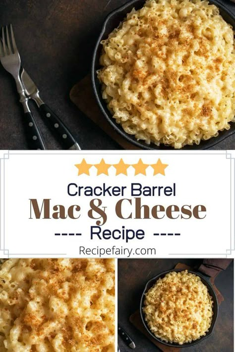 Cracker Barrel Mac And Cheese Recipe, Cracker Barrel Mac And Cheese, Cracker Barrel Recipes, Mac And Cheese Casserole, Cheesy Mac And Cheese, Macaroni Cheese Recipes, Macaroni And Cheese Recipe, Best Mac And Cheese, Mac Cheese Recipes