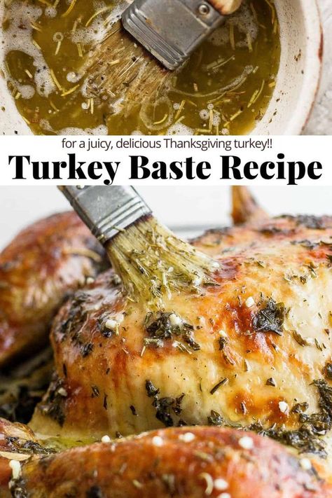 Turkey Baste Recipe, Turkey Baste, Turkey Basting, Juicy Turkey Recipe, Cooking The Perfect Turkey, Basting A Turkey, Turkey Sauce, Best Turkey Recipe, Quick Turkey