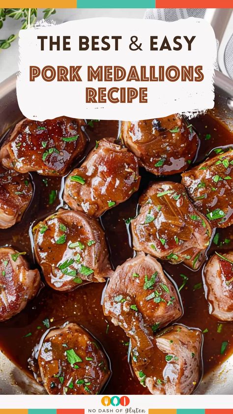 Pork Medallion Recipes Healthy, Pork Medallions With Onion Gravy, Pork Loin Recipes Healthy, Pork Ideas For Dinner, Pork Medallions Recipes, Pork Medallion Recipes Easy, Porkloin Dinner Recipes, Pork Tenderloin Medallion Recipes, Pork Lion Recipes