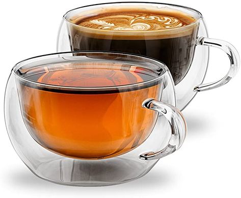 Double Wall Glass Cup, Chinese Tea Cups, Turmeric Tea, Double Wall Glass, Glass Tea Cups, Glass Coffee Cups, Glass Coffee Mugs, Cool Kitchen Gadgets, Insulated Mugs