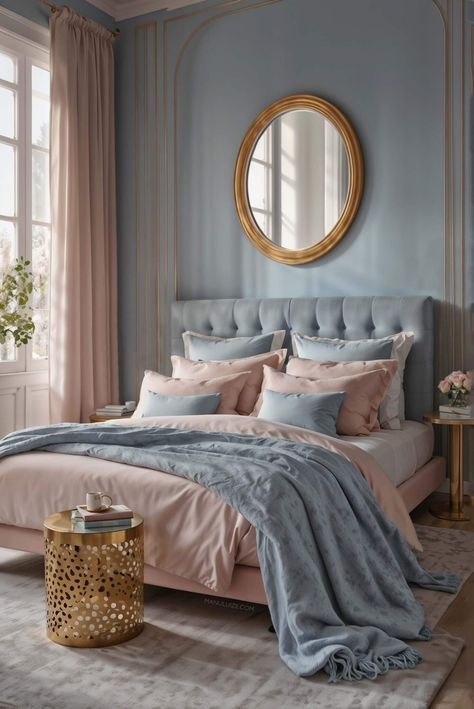 Here's a guide to incorporating dusty pink into your bedroom decor with 35 modern bedroom decor ideas to surprise you! #pinkbedroom #interior Ideas for: light pink bedrooms, grey and pink bedroom ideas, blue and pink bedroom, green and pink bedroom, pink bedroom aesthetic, white and pink bedroom, pink bedroom ideas, black and pink bedroom, girly pink bedroom, pink bedroom decor, sage green and pink bedroom, blush pink bedroom, dusty pink bedroom.