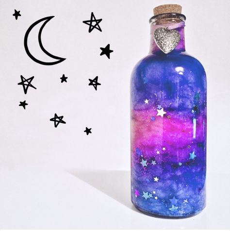 Astronaut Outline, Paper Astronaut, Galaxy Jars, Nebula Jars, Diy Galaxy Jar, Galaxy In A Bottle, Galaxy Crafts, Galaxy Jar, Galaxy Stuff