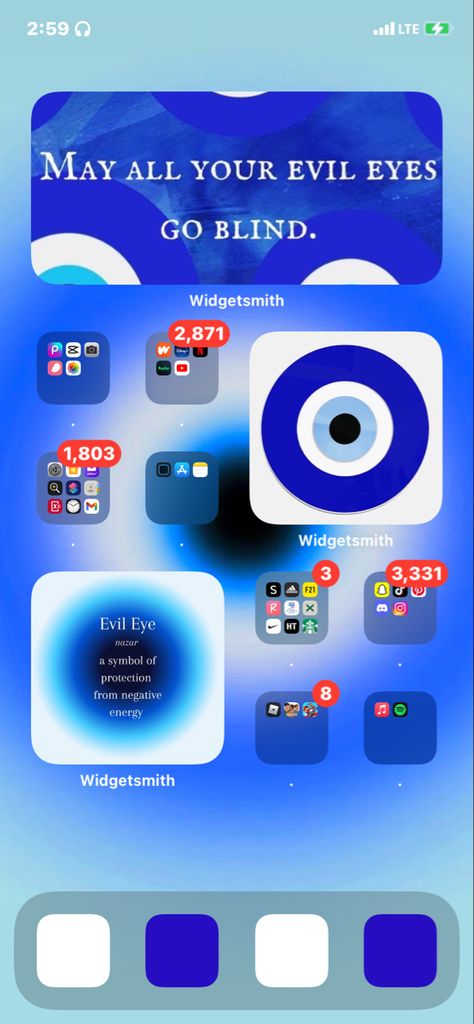 Evil Eye Homescreen Layout, Evil Eye Homescreen, Evil Eye Widget, Eye Wallpaper, Ipad Notes, Eyes Wallpaper, Iphone Homescreen, Iphone App Design, Homescreen Iphone