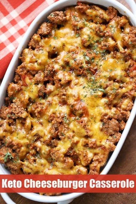 Keto Cheeseburger Casserole, Keto Cheeseburger, Keto Quiche, Cena Keto, Comidas Keto, Keto Casserole, Low Carb Casseroles, Cheeseburger Casserole, Resep Diet