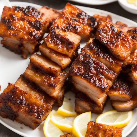 How To Cook Pork Belly Slices In Oven - Recipes.net Pork Belly Slices Recipes, Pork Belly Recipe Oven, Pork Belly Oven, Best Pork Belly Recipe, Pork Belly Recipes Easy, Pork Belly Recipes Crispy, Pork Belly Strips, Fried Pork Belly, Pork Roast In Oven