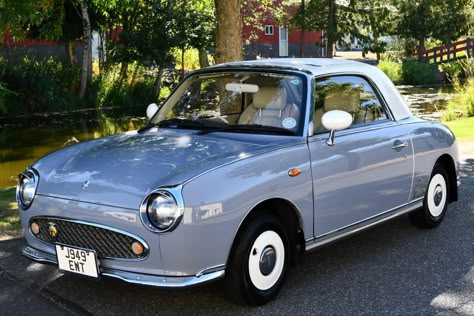 1991 Nissan Figaro 1991 Nissan Figaro, Nissan Figaro, Old Vintage Cars, Pretty Bike, Japanese Market, Cute Car Accessories, Pretty Cars, Car Colors, Dream Garage