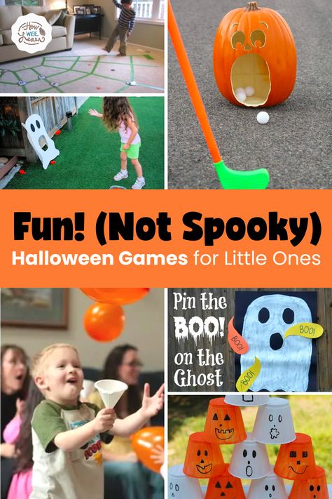 Easy Halloween Carnival Games For Kids, Halloween Large Group Activities, Halloween Game Preschool, Preschool Halloween Games Easy, Halloween Movement Activities For Kids, Halloween Physical Education Games, Halloween Dance Games, Twister Board Game Trunk Or Treat, Halloween Games Toddlers