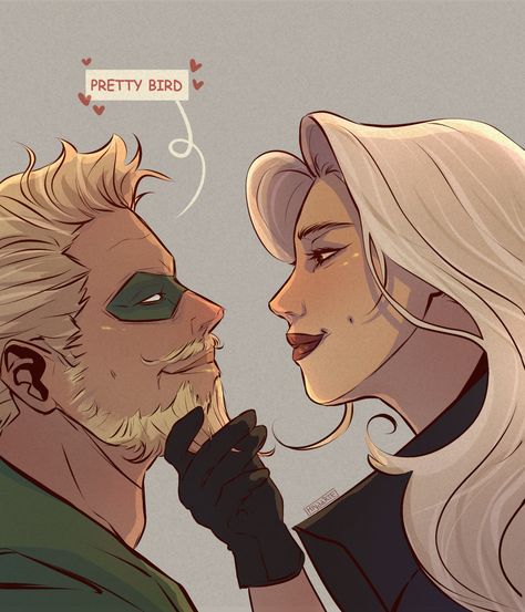 Green Arrow X Black Canary Fanart, Dinah And Ollie, Dc Superheroes Art, Arrow Comic, Dc Fanart, Dc Couples, Dinah Laurel Lance, Arrow Black Canary, Lance Black