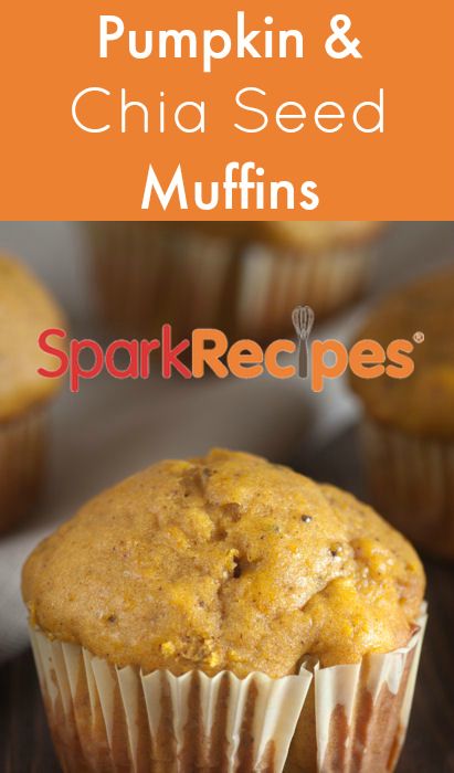 Pumpkin Chia Seed Muffins Recipe Pumpkin Chia Muffins, Muffins With Chia Seeds, Chai Seed, Chia Seed Muffins, Chia Muffins, Muffins Pumpkin, Delicious Muffins, Pumpkin Muffins Easy, Pumpkin Breakfast