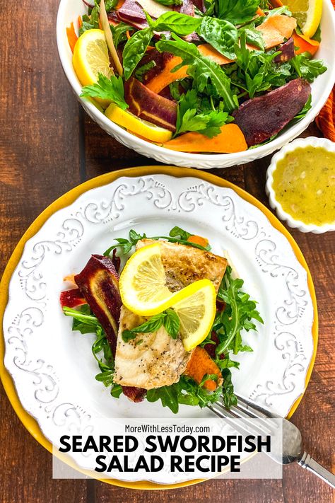 Pan Seared Swordfish, Quick Paleo Meals, Hypothyroid Diet, Healthy Low Carb Dinner, Ribbon Salad, Smart Eating, Healthy Low Carb Dinners, Healthy Recipes For Diabetics, Rainbow Ribbon