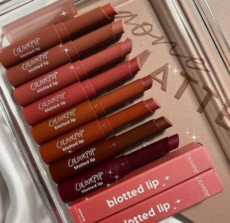 Colourpop Cosmetics Lipsticks, Color Pop Makeup Products, Colorpop Makeup Products, Blotted Lip, Colourpop Lipstick, Mat Lipstick, Lipstick Kit, Makeup Package, Makeup Accesories