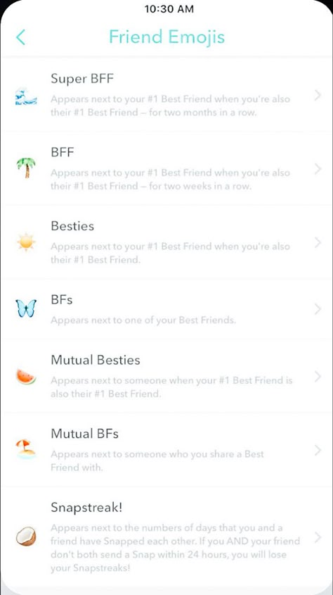 Snap Friend Emoji Ideas Summer, Summer Snapchat Friend Emojis, Snapchat Filters Names, Snapchat Recents, Good Snapchat Names, Best Friend Emojis, Bsf Emojis, Snap Emoji Ideas, Snapchat Streak Emojis