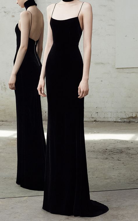 Prom Dresses Black, Velvet Slip Dress, Alex Perry, Long Prom Dresses, Instagram Outfits, Dresses Black, Elie Saab, Black Dresses, Mode Inspiration