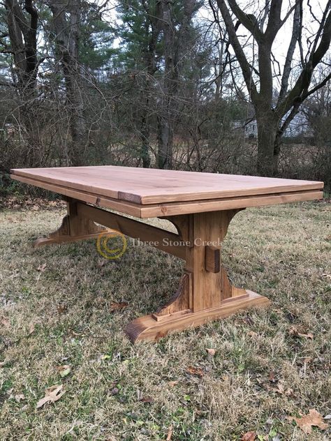 Kitchen Table Ideas, Trestle Dining Table, Stone Creek, Trestle Dining Tables, Trestle Table, Furniture Makeovers, Farmhouse Table, Diy Plans, Table Ideas