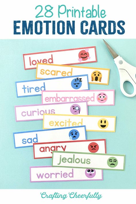 Use these free printable emotion cards with kids! They can be used with my Children's Calendar or on their own for learning activities and games. Free Emotions Cards, Feelings Wheel Printable Free, Pocket Chart Calendar Printables Free, Free Printable Emotion Cards, Emotion Cards For Kids Free Printable, Emotion Cards, Therapy Interventions, My Busy Books, Emotions Preschool