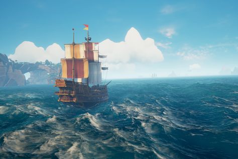 Sea Of Thieves Wallpaper, Sea Of Thieves Game, Ocean Ideas, Sea Of Thieves, Sea Sickness, Ocean Wallpaper, Secret Rooms, Original Wallpaper, Wallpaper 4k