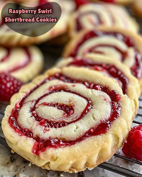 Recipes by Clare Raspberry Swirl Shortbread, Raspberry Swirl Cookies, Raspberry Swirl Shortbread Cookies, Raspberry Shortbread Cookies, Swirl Sugar Cookies, Christmas Cookie Box, Raspberry Cookies, Brownie Cupcakes, Shortbread Cookie Recipe