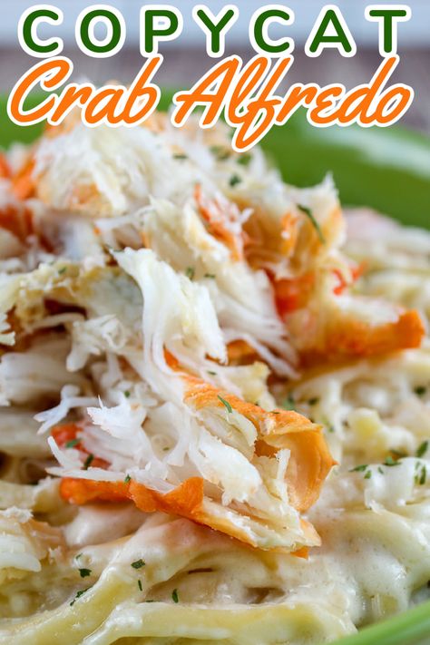 copycat red lobster crab alfredo Red Lobster Crab Alfredo, Red Lobster Crab Linguini Alfredo, Red Lobster Pasta, Red Lobster Pasta Recipes, Red Lobster Copycat Recipes, Red Lobster Alfredo Sauce Recipe, Crab Alfredo Pasta, Crab Alfredo Recipe, Crab Recipes Healthy