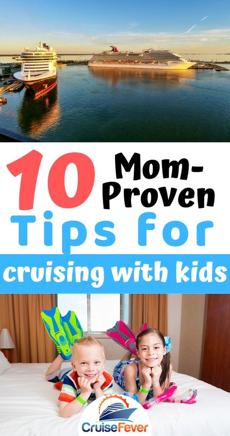 Going on a cruise with kids?  Here are 10 mom-tested and approved tips for making sure you have the best family vacation of your life.  Cruising with children doesn't have to be a nightmare if you follow this little guide.  #cruisefever #cruisewithkids #cruisingwithkids #cruisingwithchildren #tipsforfamilycruise #familycruise #familyvacation via @cruisefever Cruise With Kids, Cruising With Kids, Cruise Tips Royal Caribbean, Alaska Cruise Tips, Going On A Cruise, Carribean Cruise, Cruise Kids, Cruise Essentials, Packing List For Cruise