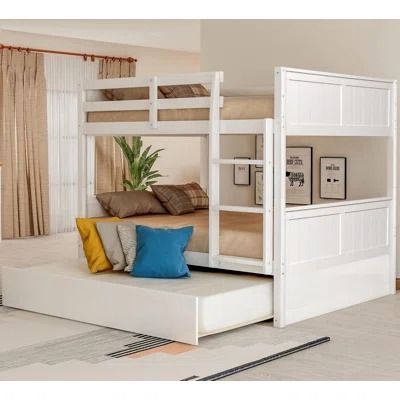 Bunk Beds - Way Day Deals! Convertible Bunk Beds, Bed Base Frame, Bunk Bed Frame, Wood Bunk Bed, Solid Wood Bunk Beds, Full Bunk Bed, Full Size Platform Bed, Wood Bunk Beds, Bunk Beds With Storage